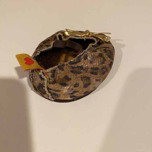 Build-A-Bear Replacement Leopard Print Shoe with Gold Bow - Picture 5 of 6